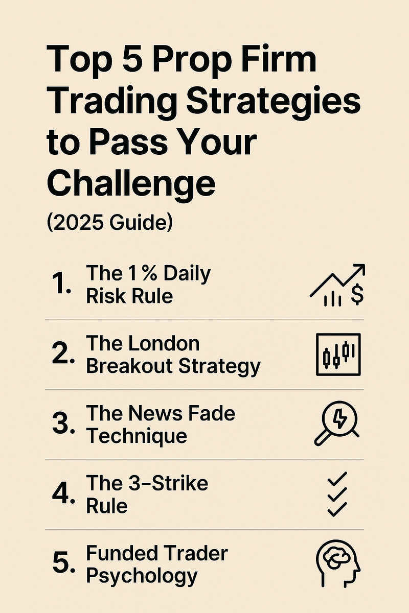 "Top 5 Prop Firm Trading Strategies to Pass Your Challenge with Confidence (2025 Guide)"